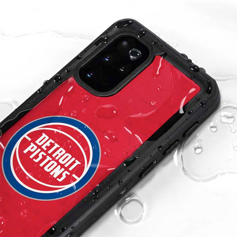 NBA Detroit Pistons Distressed Galaxy S20 Plus Waterproof Case