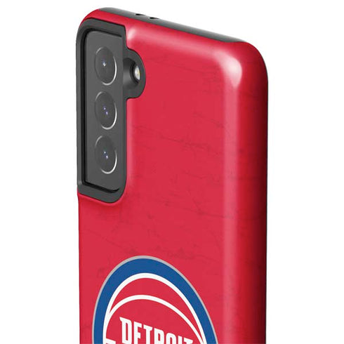 NBA Detroit Pistons Distressed Galaxy S21 5G Pro Case