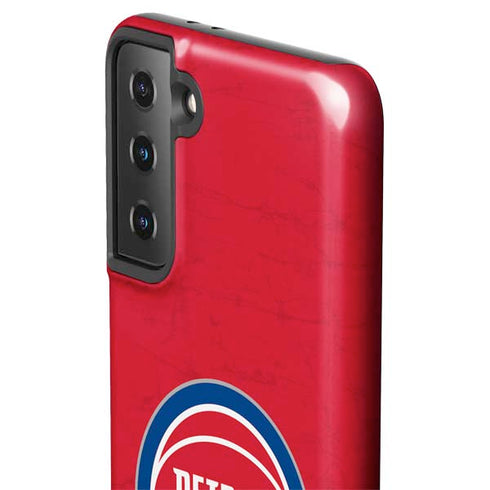 NBA Detroit Pistons Distressed Galaxy S21 FE Pro Case