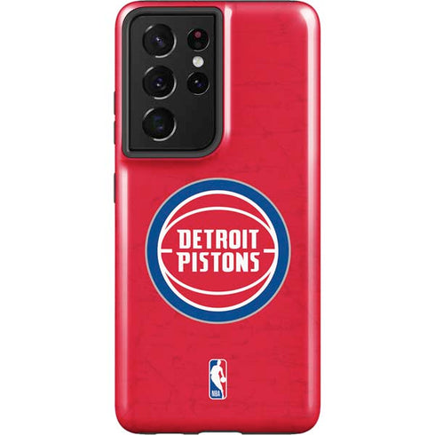 NBA Detroit Pistons Distressed Galaxy S21 Ultra 5G Pro Case
