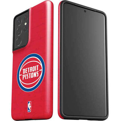 NBA Detroit Pistons Distressed Galaxy S21 Ultra 5G Pro Case