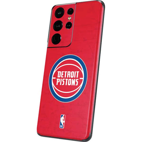 NBA Detroit Pistons Distressed Galaxy S21 Ultra 5G Skin