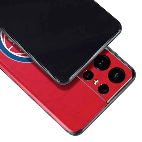 NBA Detroit Pistons Distressed Galaxy S21 Ultra 5G Skin