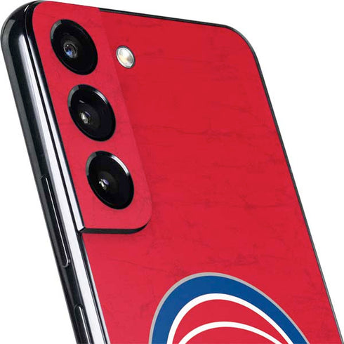 NBA Detroit Pistons Distressed Galaxy S22 Plus Skin
