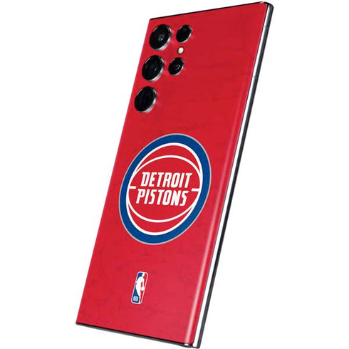 NBA Detroit Pistons Distressed Galaxy S22 Ultra Skin