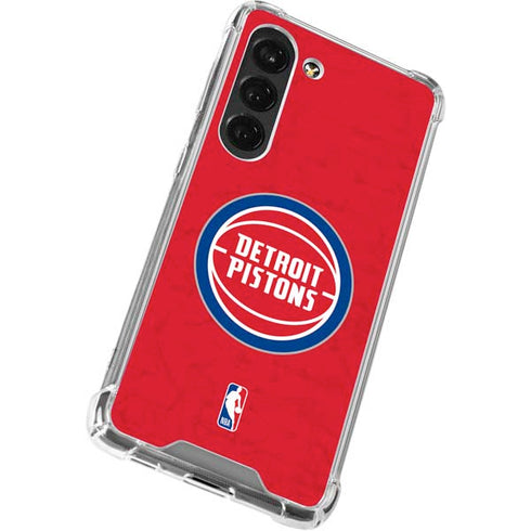NBA Detroit Pistons Distressed Galaxy S23 Clear Case