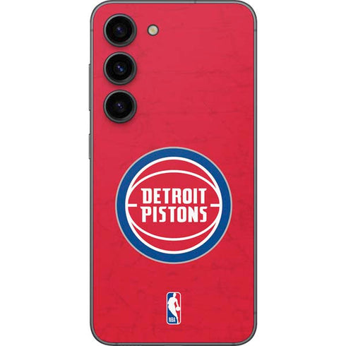NBA Detroit Pistons Distressed Galaxy S23 Skin