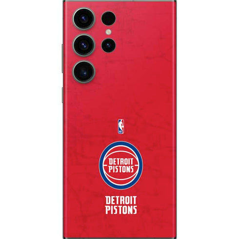 NBA Detroit Pistons Distressed Galaxy S23 Ultra Skin