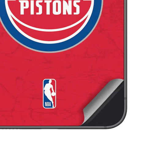 NBA Detroit Pistons Distressed Galaxy S24 Plus Skin