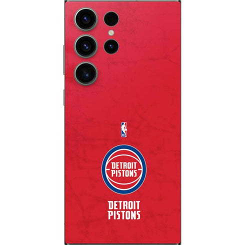 NBA Detroit Pistons Distressed Galaxy S24 Ultra Skin