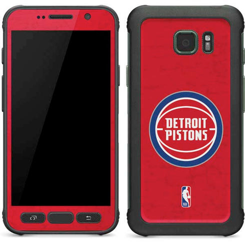 NBA Detroit Pistons Distressed Galaxy S7 Active Skin