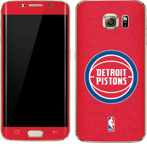 NBA Detroit Pistons Distressed Galaxy S7 Edge Skin