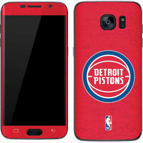 NBA Detroit Pistons Distressed Galaxy S7 Skin