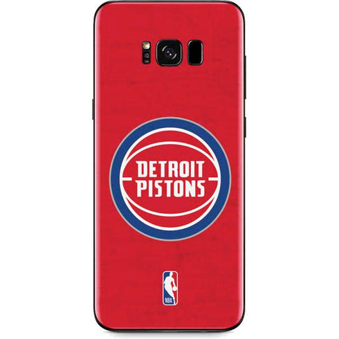 NBA Detroit Pistons Distressed Galaxy S8 Skin