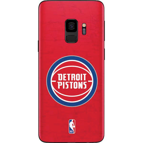 NBA Detroit Pistons Distressed Galaxy S9 Skin
