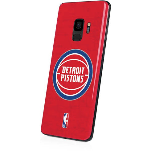 NBA Detroit Pistons Distressed Galaxy S9 Skin