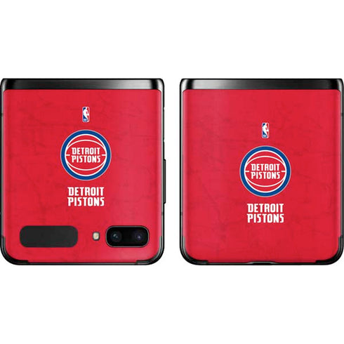NBA Detroit Pistons Distressed Galaxy Z Flip Skin