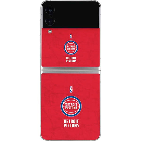 NBA Detroit Pistons Distressed Galaxy Z Flip3 5G Skin