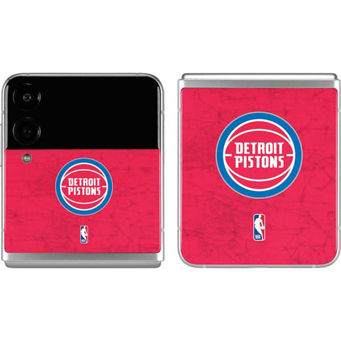 NBA Detroit Pistons Distressed Galaxy Z Flip4 5G Skin