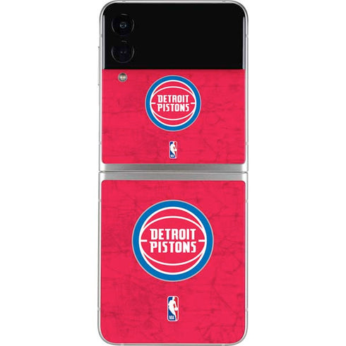 NBA Detroit Pistons Distressed Galaxy Z Flip4 5G Skin