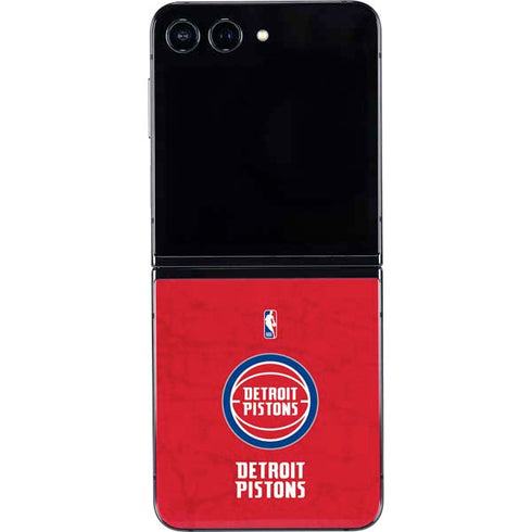 NBA Detroit Pistons Distressed Galaxy Z Flip5 5G Skin