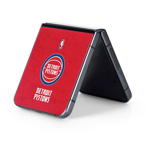 NBA Detroit Pistons Distressed Galaxy Z Flip5 5G Skin