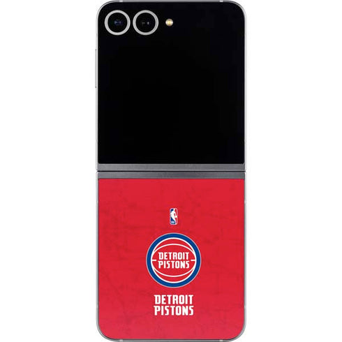 NBA Detroit Pistons Distressed Galaxy Z Flip6 Skin