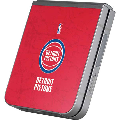 NBA Detroit Pistons Distressed Galaxy Z Flip6 Skin
