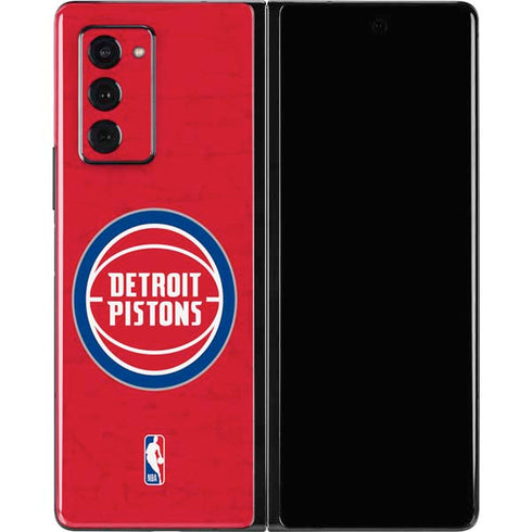 NBA Detroit Pistons Distressed Galaxy Z Fold2 5G Skin