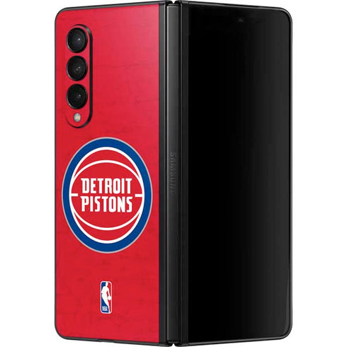 NBA Detroit Pistons Distressed Galaxy Z Fold3 5G Skin