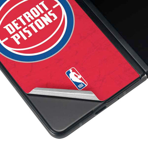 NBA Detroit Pistons Distressed Galaxy Z Fold3 5G Skin