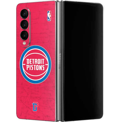 NBA Detroit Pistons Distressed Galaxy Z Fold4 5G Skin