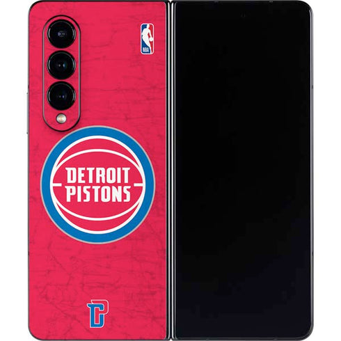 NBA Detroit Pistons Distressed Galaxy Z Fold4 5G Skin