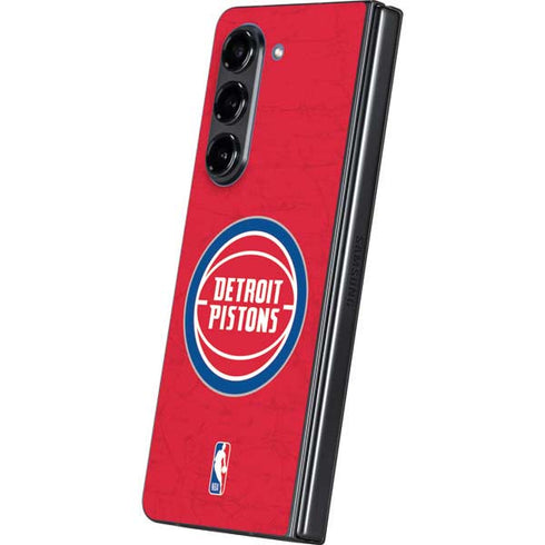 NBA Detroit Pistons Distressed Galaxy Z Fold5 5G Skin