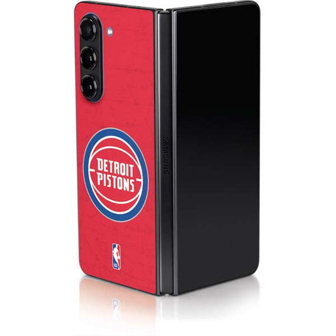 NBA Detroit Pistons Distressed Galaxy Z Fold5 5G Skin