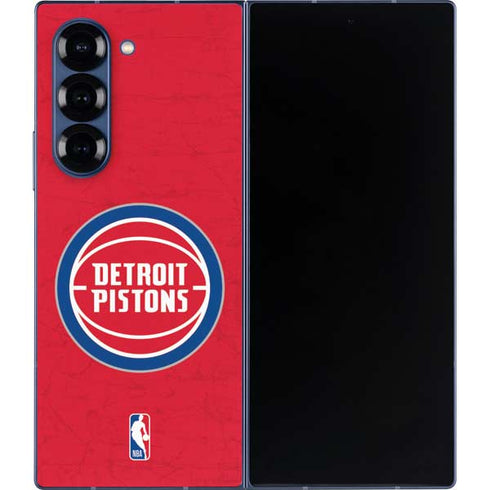 NBA Detroit Pistons Distressed Galaxy Z Fold6 Skin