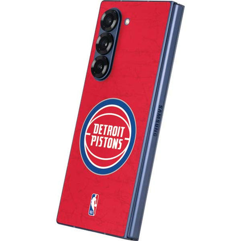 NBA Detroit Pistons Distressed Galaxy Z Fold6 Skin