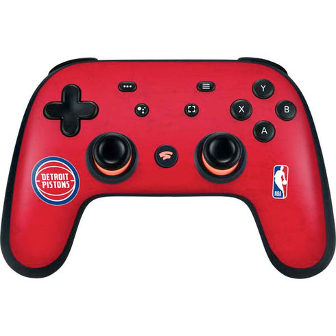 NBA Detroit Pistons Distressed Google Stadia Controller Skin