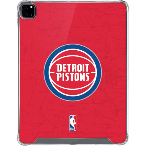 NBA Detroit Pistons Distressed iPad Pro 12.9in (2020) Clear Case