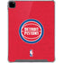 NBA Detroit Pistons Distressed iPad Pro 12.9in (2020) Clear Case