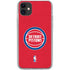 NBA Detroit Pistons Distressed iPhone 11 Clear Case