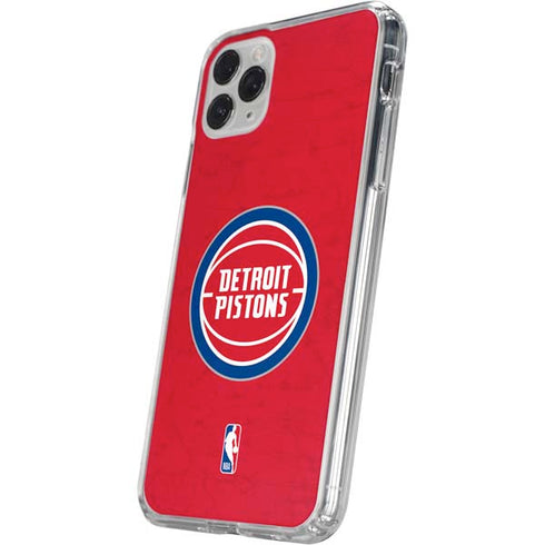 NBA Detroit Pistons Distressed iPhone 11 Pro Clear Case