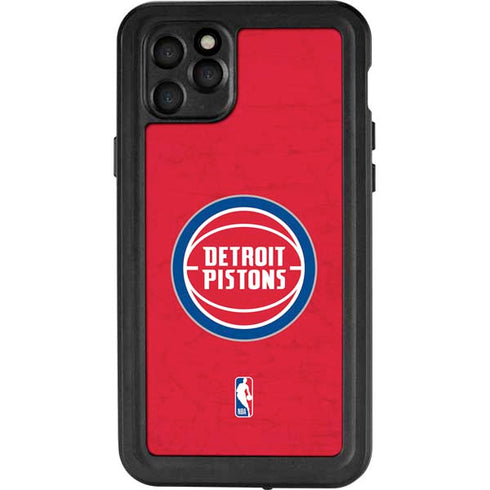 NBA Detroit Pistons Distressed iPhone 11 Pro Max Waterproof Case