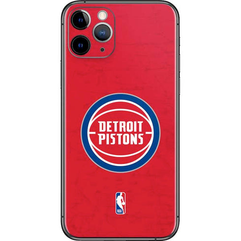 NBA Detroit Pistons Distressed iPhone 11 Pro Skin