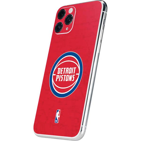 NBA Detroit Pistons Distressed iPhone 11 Pro Skin