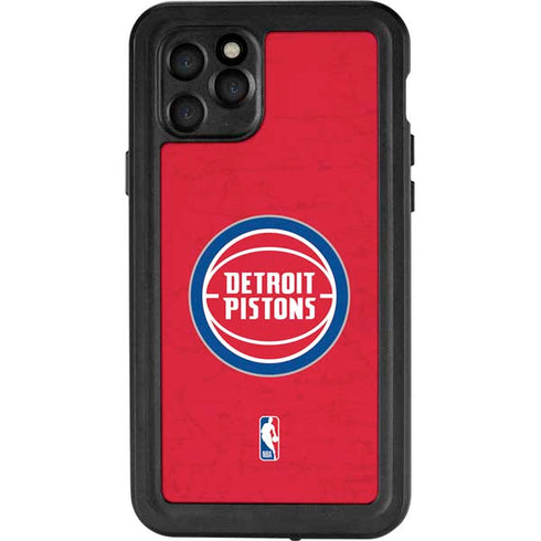 NBA Detroit Pistons Distressed iPhone 11 Pro Waterproof Case