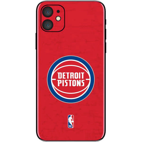 NBA Detroit Pistons Distressed iPhone 11 Skin
