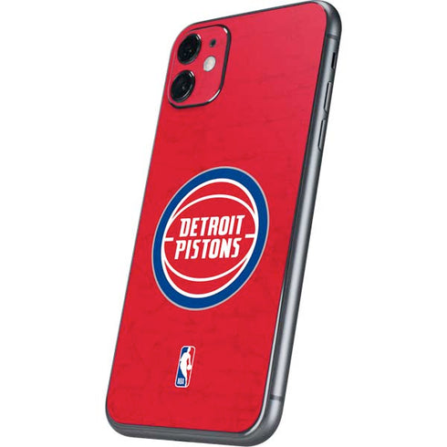 NBA Detroit Pistons Distressed iPhone 11 Skin