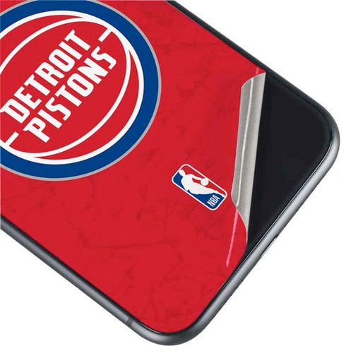 NBA Detroit Pistons Distressed iPhone 11 Skin