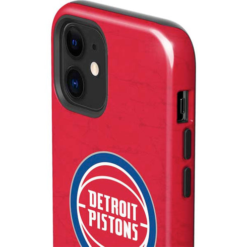 NBA Detroit Pistons Distressed iPhone 12 Impact Case